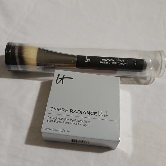 IT Cosmetics OMBRE RADIANCE blush LOVE and HEAVENLY LUXE brush #22 - Picture 1 of 9